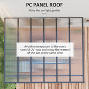 Outsunny 12' x 10' Aluminum Pergola with Polycarbonate Roof and UV Protection