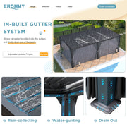 Erommy 12x24 Pergola curtains closed