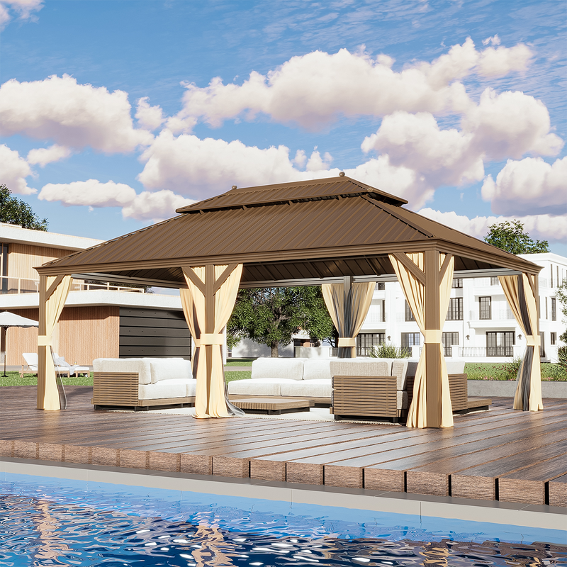 Erommy 12x22 Heavy Duty Gazebo assembly detail
