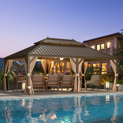 Erommy 12x22 Heavy Duty Hardtop Gazebo exterior