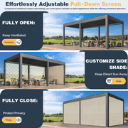 Erommy 10x20 Screen Pergola screens down enclosed