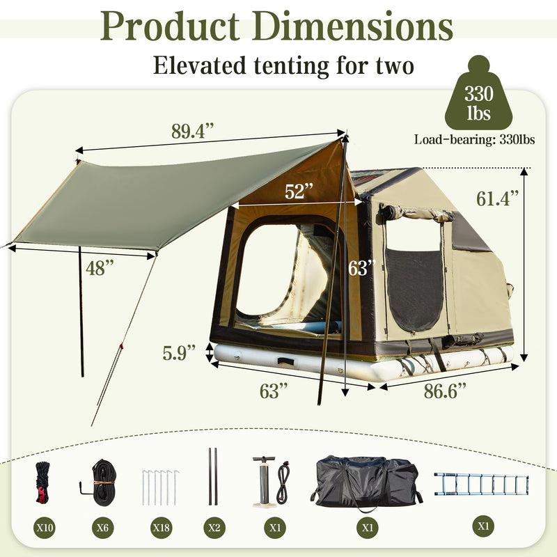 Erommy Truck Bed Camping Tent – 2 Person, All-Weather