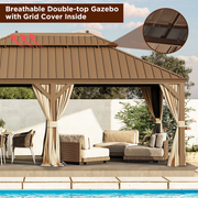 Erommy 12x22 Heavy Duty Gazebo netting view