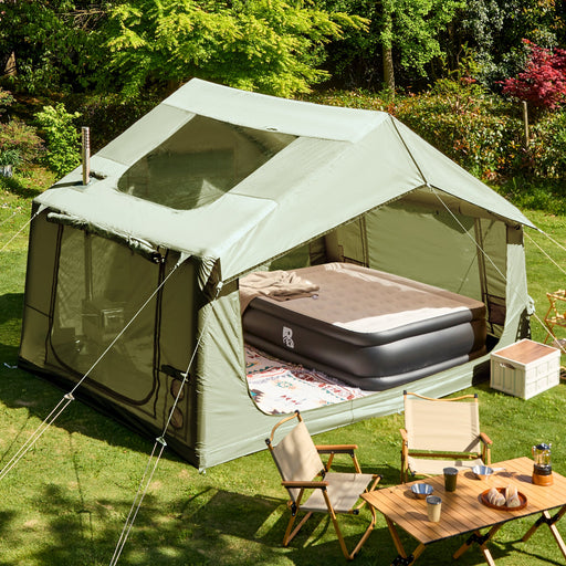 Erommy 6 Person Inflatable Tent with Skylights – 8.2x11.8x7.5ft