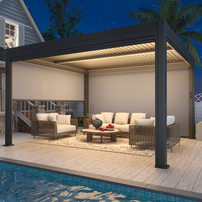 Erommy 10x13 Electric Pergola spec overview