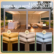 Erommy 10x20 Electric Pergola roof louver detail