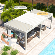 Erommy 10x20 Electric Pergola solar panel detail