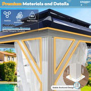 Erommy 10x12 Blue Gazebo roof