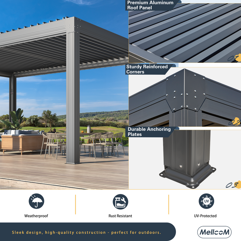 Erommy 12x16 Screen Pergola interior lifestyle