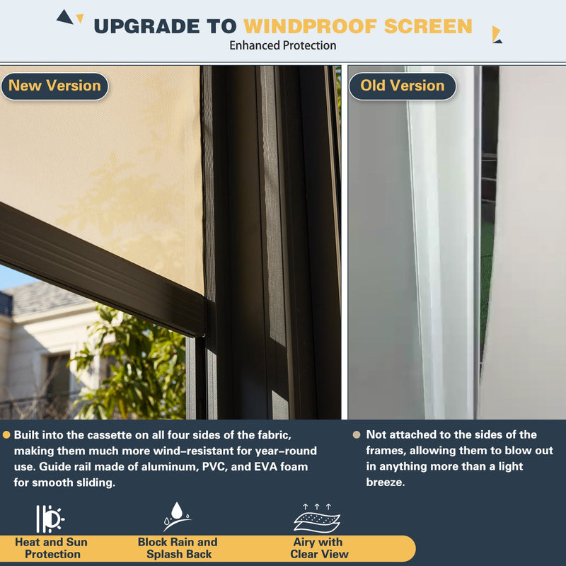 Erommy 12x20 Screen Pergola backyard lifestyle
