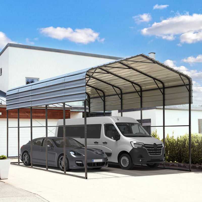 Erommy 14x25 Heavy Duty RV Metal Carport with Galvanized Steel Roof and Frame