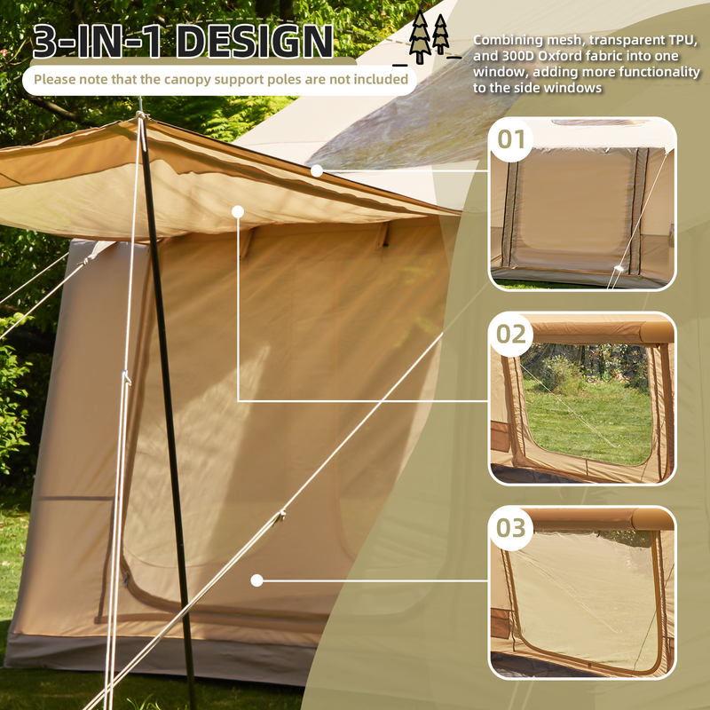 Erommy 6-10 Person 4 Season Inflatable Tent – 8.2x11.8x7.5ft