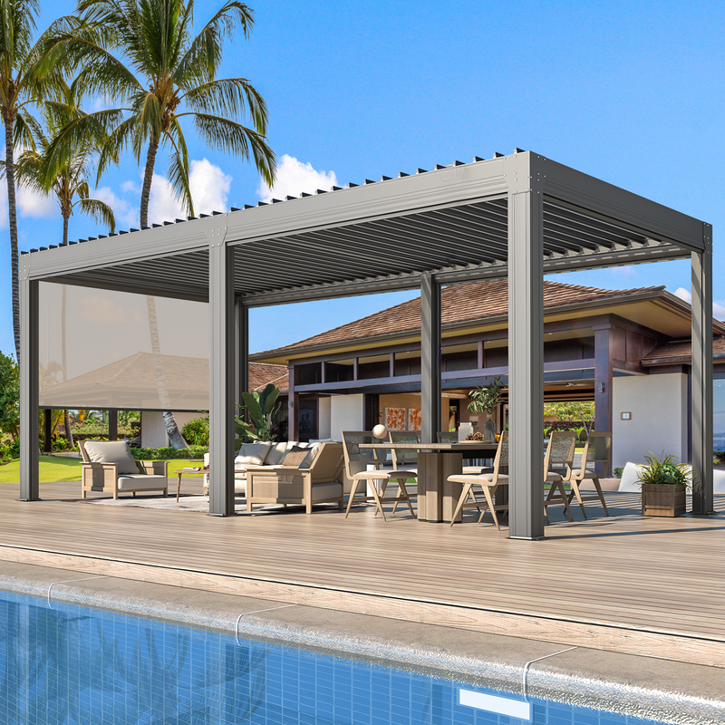 Erommy 10x20 Screen Pergola backyard lifestyle