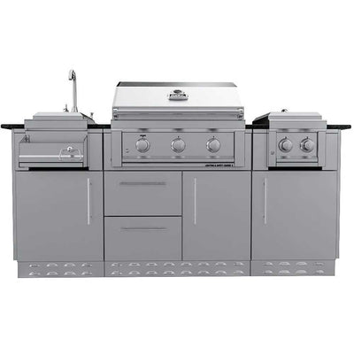 Sunstone THE CAPRICE 6'4" Grill & Bar Sink Outdoor Kitchen Island Package