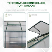 Outsunny 8' x 6' Aluminum Greenhouse with Polycarbonate Panels and Roof Vent