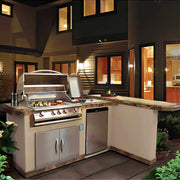 Cal Flame Malibu Q 830 L-shaped BBQ island front view