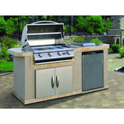 Cal Flame Pacifica Q 701 7 ft BBQ island outdoors