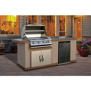 Cal Flame Bel Air Q 810 8 ft BBQ island outside a house