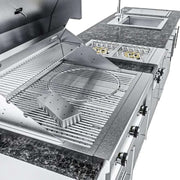 Sunstone THE MAGNOLIA - Ruby 30 inch grill with open lid and side burner