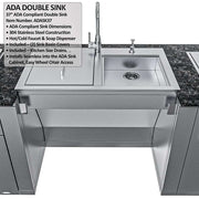 Sunstone THE SUMMIT - ADA-compliant sink with open knee space