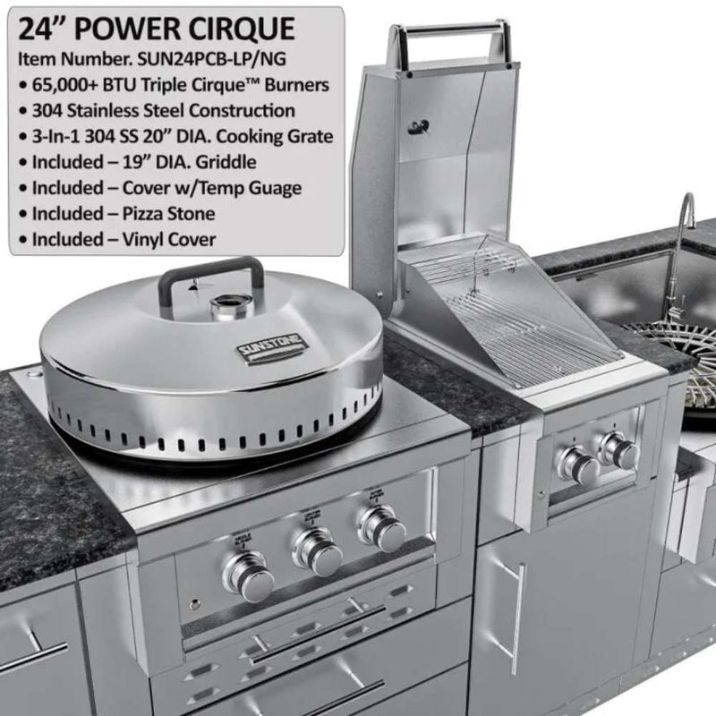 Sunstone TEXCAJUN - power burner, grill and sink