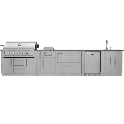 Sunstone THE FRENCH QUARTER 13'7" Outdoor Kitchen Island Package
