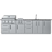 Sunstone THE MAGNOLIA 10FT ADA-compliant outdoor kitchen island - front view