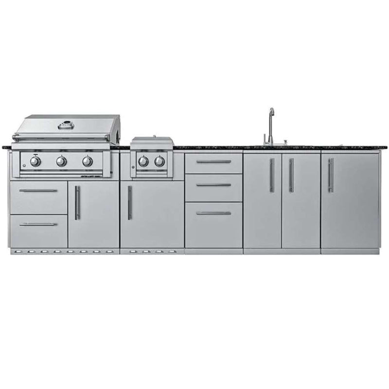 Sunstone THE MAGNOLIA 10FT ADA-compliant outdoor kitchen island - front view