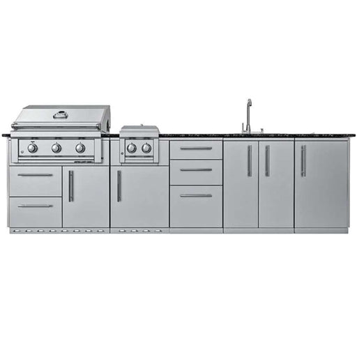 Sunstone THE MAGNOLIA 10FT ADA-compliant outdoor kitchen island - front view