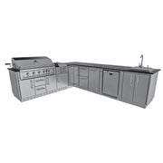 Sunstone THE RANCHER L-Shaped Island Package - full front view
