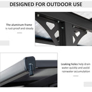 Outsunny 12' x 10' Aluminum Pergola with Polycarbonate Roof and UV Protection