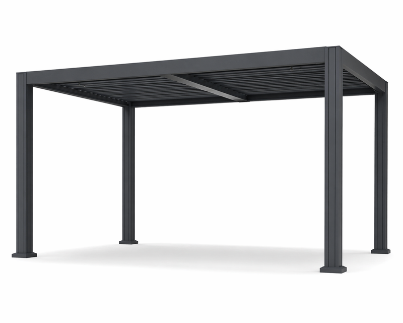 EROMMY 12x20 Freestanding Pergola with Louvered Roof – Dark Grey