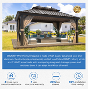 Erommy 12x22 Heavy Duty Gazebo specs overview