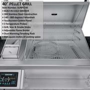 Sunstone THE CYPRESS - pellet grill interior