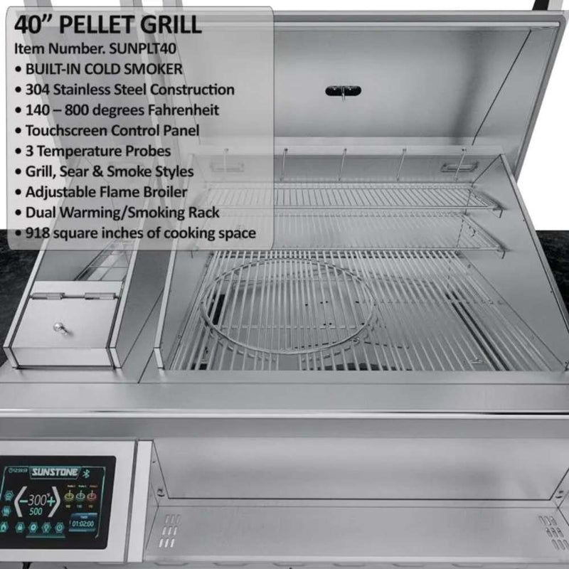 Sunstone THE CYPRESS - pellet grill interior