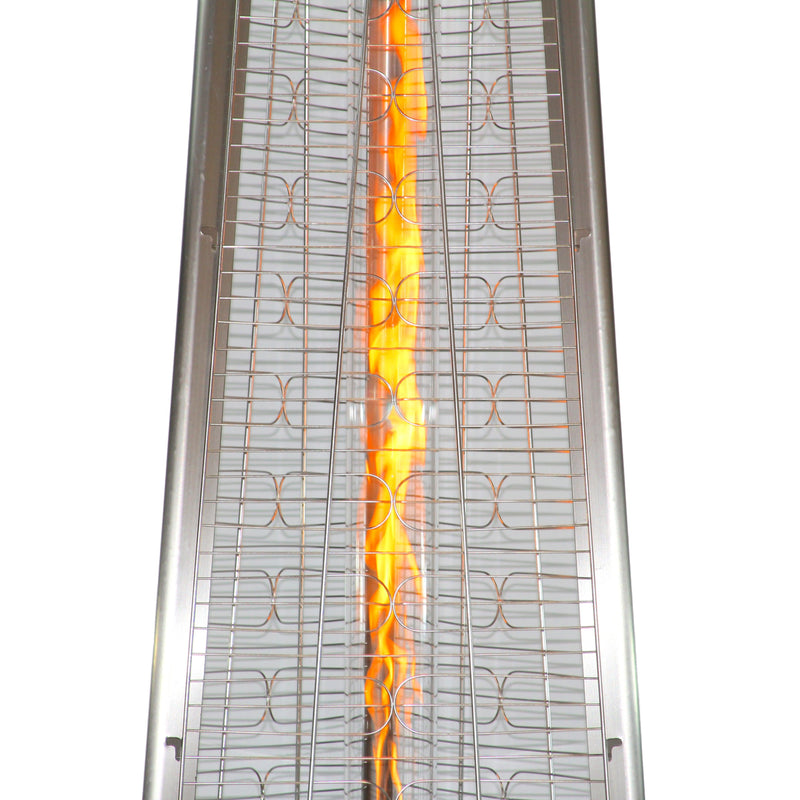 RADtec PYR-SSP 93" Pyramid Flame Propane Patio Heater - Stainless Steel Finish (41,000 BTU)