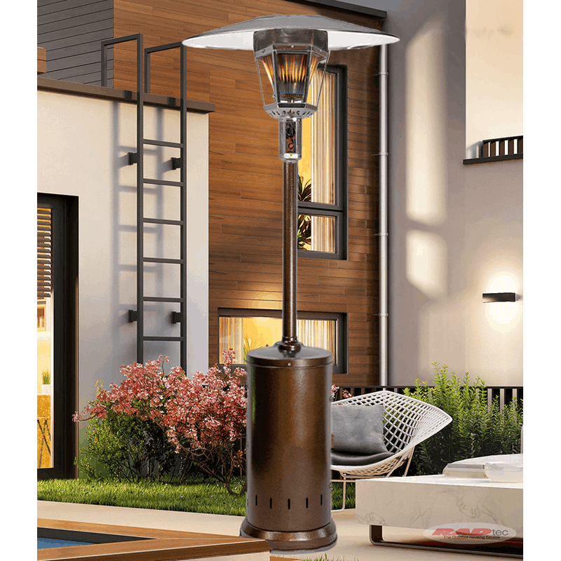 RADtec RF-AB 96" Real Flame Propane Patio Heater - Antique Bronze Finish (40,000 BTU)