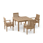 Windsor Brianna Teak Outdoor Dining Table Set - view 3