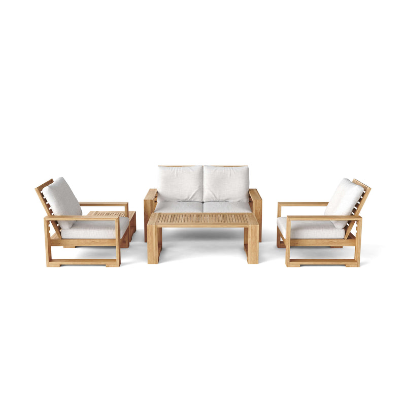 Capistrano Teak Outdoor Deep Seating Loveseat Collection - view 3