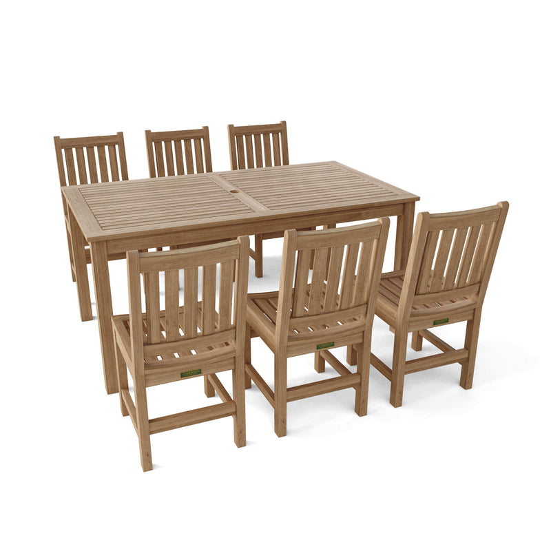 Sonoma Teak Outdoor Rectangular Dining Set - view 2
