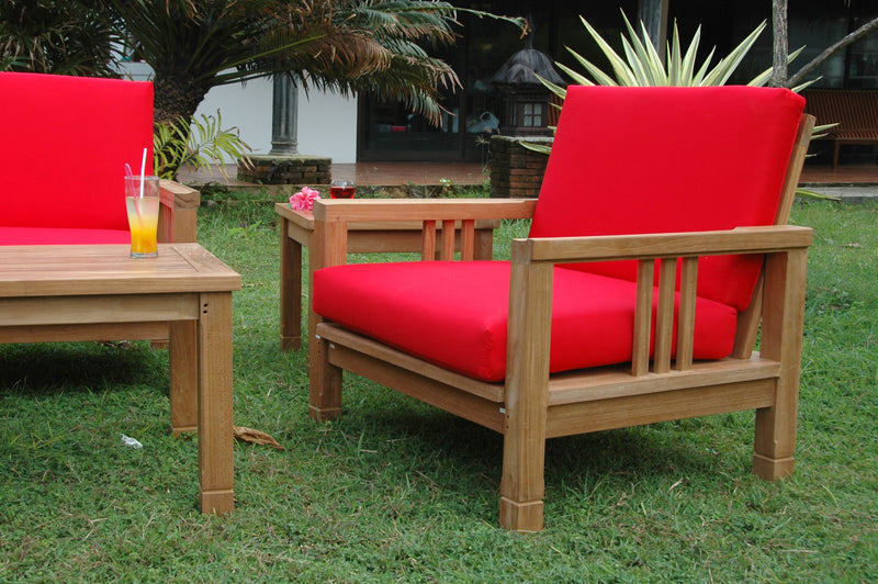 SouthBay Deep Seating Teak Outdoor Conversation Set - view 3