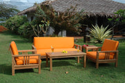 SouthBay Deep Seating Sofa Teak Outdoor Conversation Set - view 5