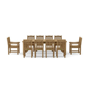 Chelsea Teak Outdoor Rectangular Dining Table Set - view 3