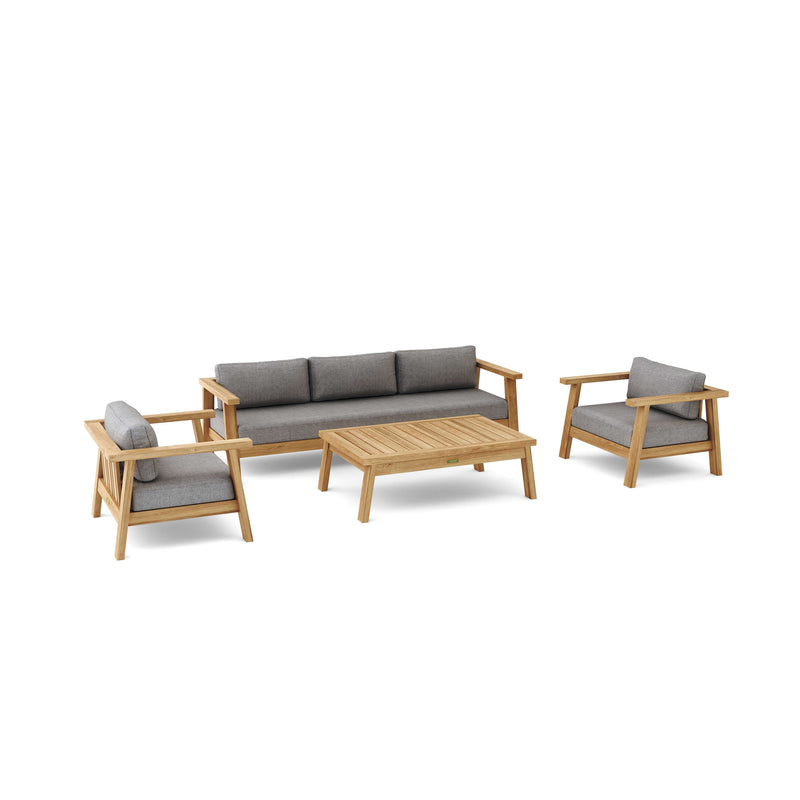 Palermo Teak Outdoor Deep Seating Set - view 2