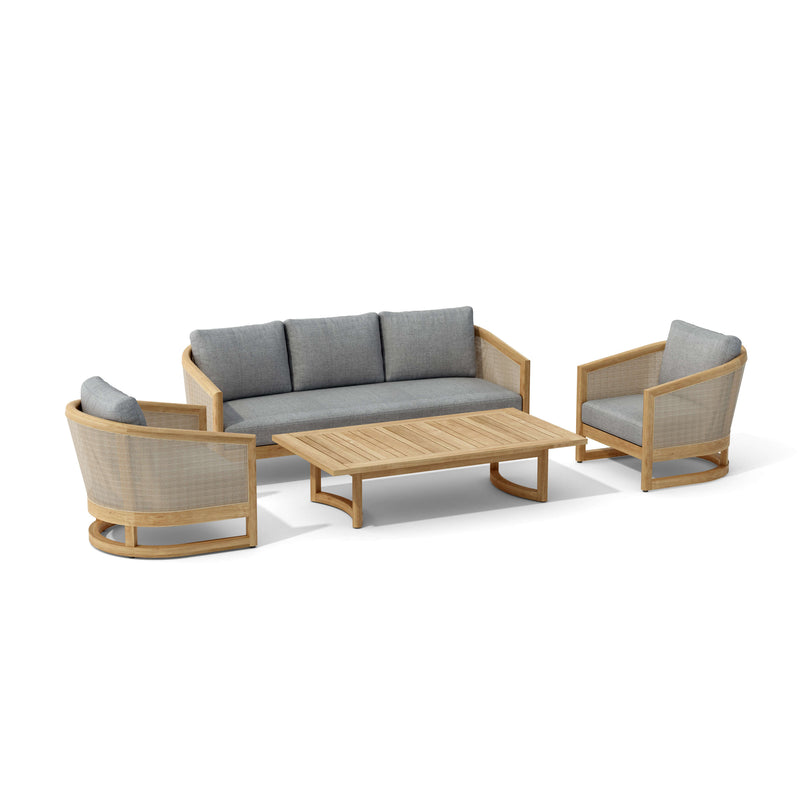 Catania Teak Outdoor Deep Seating Set - view 2