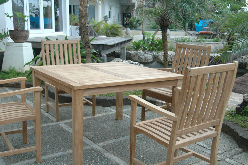 Windsor Wilshire Teak Outdoor Dining Set - view 3