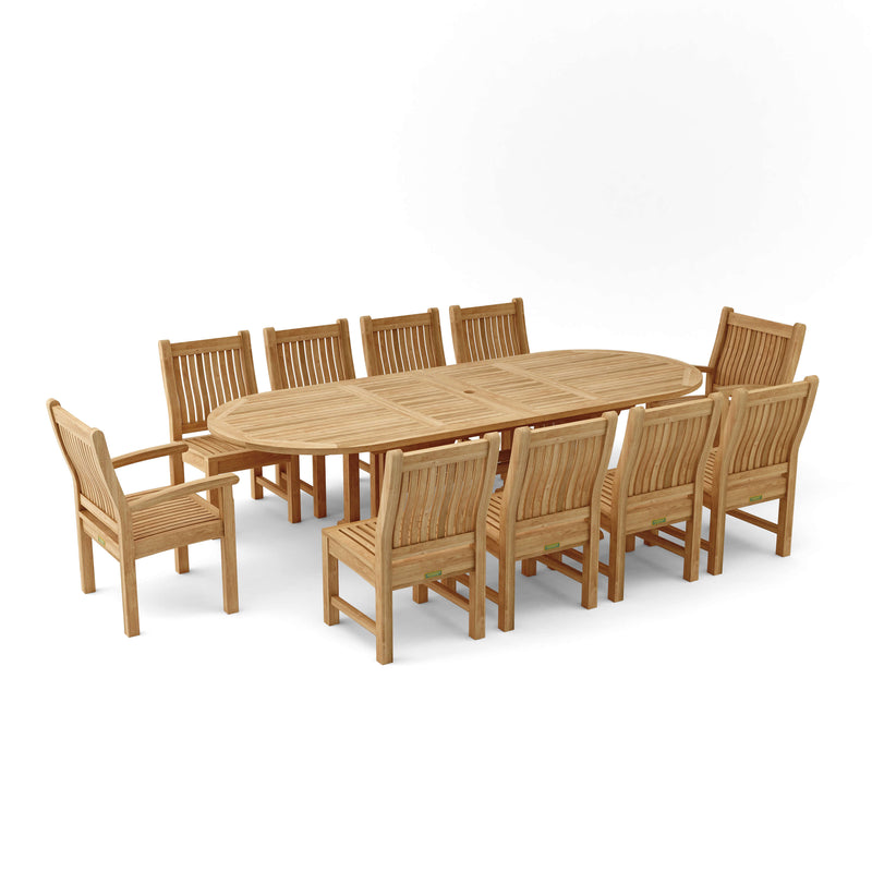 Sahara Dining Side Chair Teak Outdoor Oval Dining Set - view 2