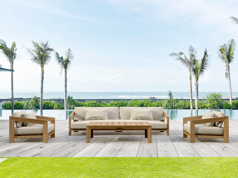 Smyrna Teak Outdoor Deep Seating Set - view 1