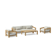 Smyrna Teak Outdoor Deep Seating Set - view 2