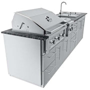 Sunstone THE MAGNOLIA - side view of grill controls and sink